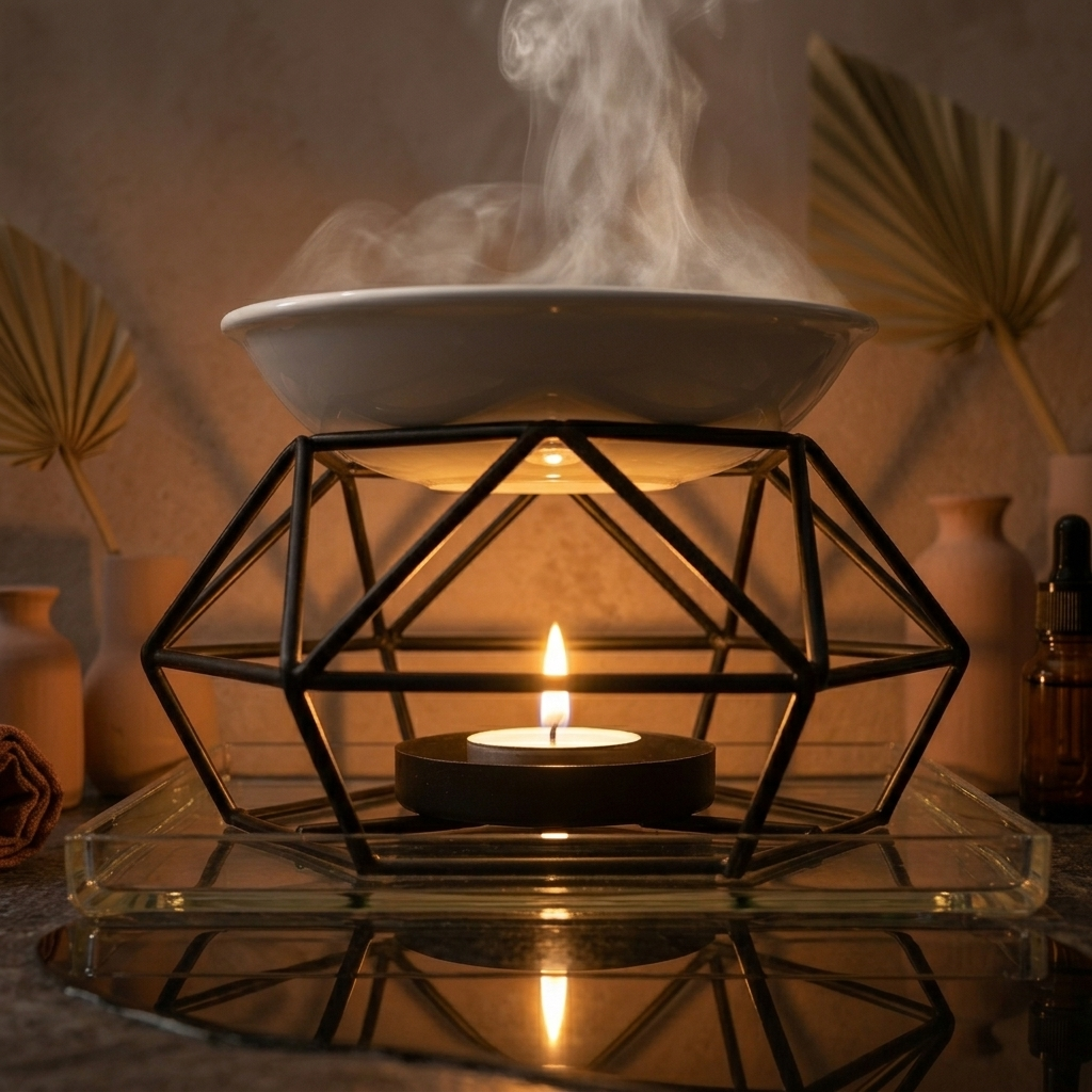 Wrought Iron Aromatherapy Oil Burner – Ceramic Bowl Edition