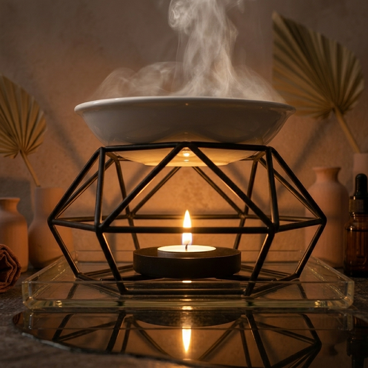 Wrought Iron Aromatherapy Oil Burner – Ceramic Bowl Edition