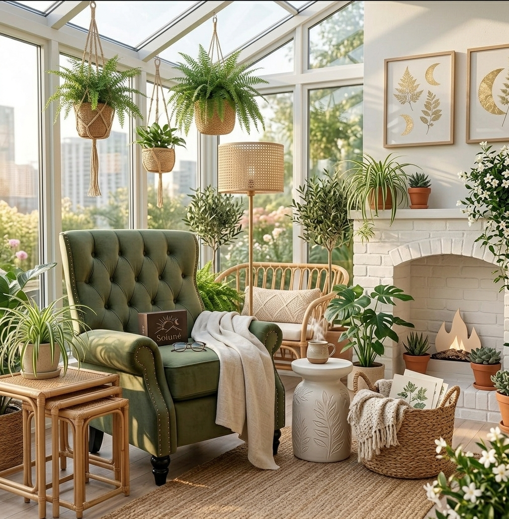 Green Velvet Recliner