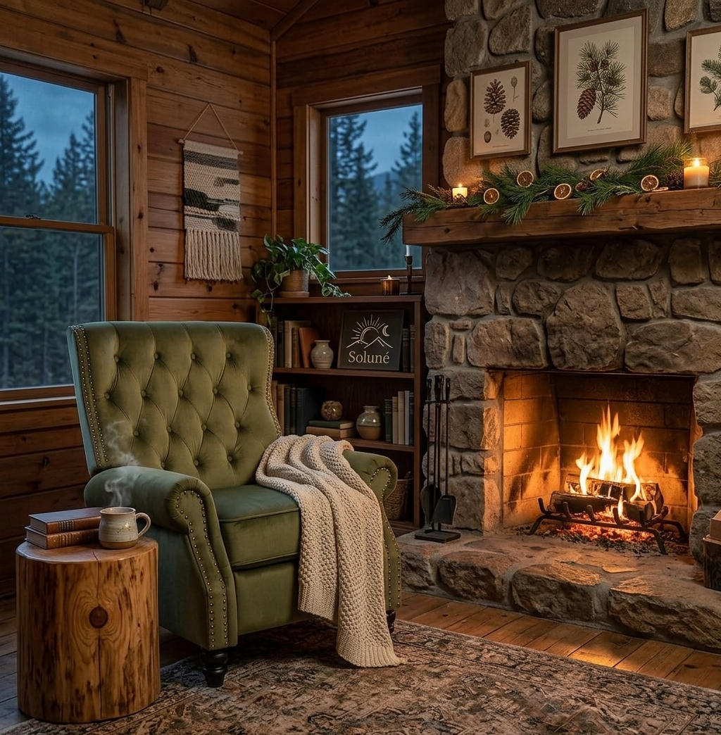 Green Velvet Recliner