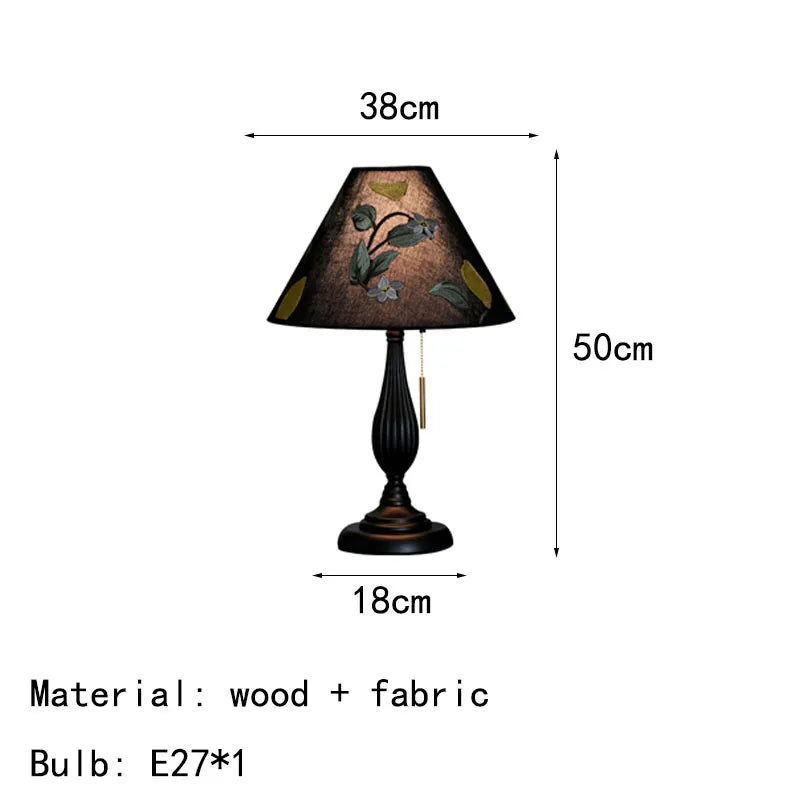 Blackwood Floral Table Lamp – Designer Glow Edition